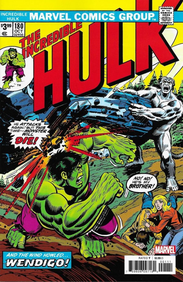 Incredible Hulk # 180 Facsimile Edition